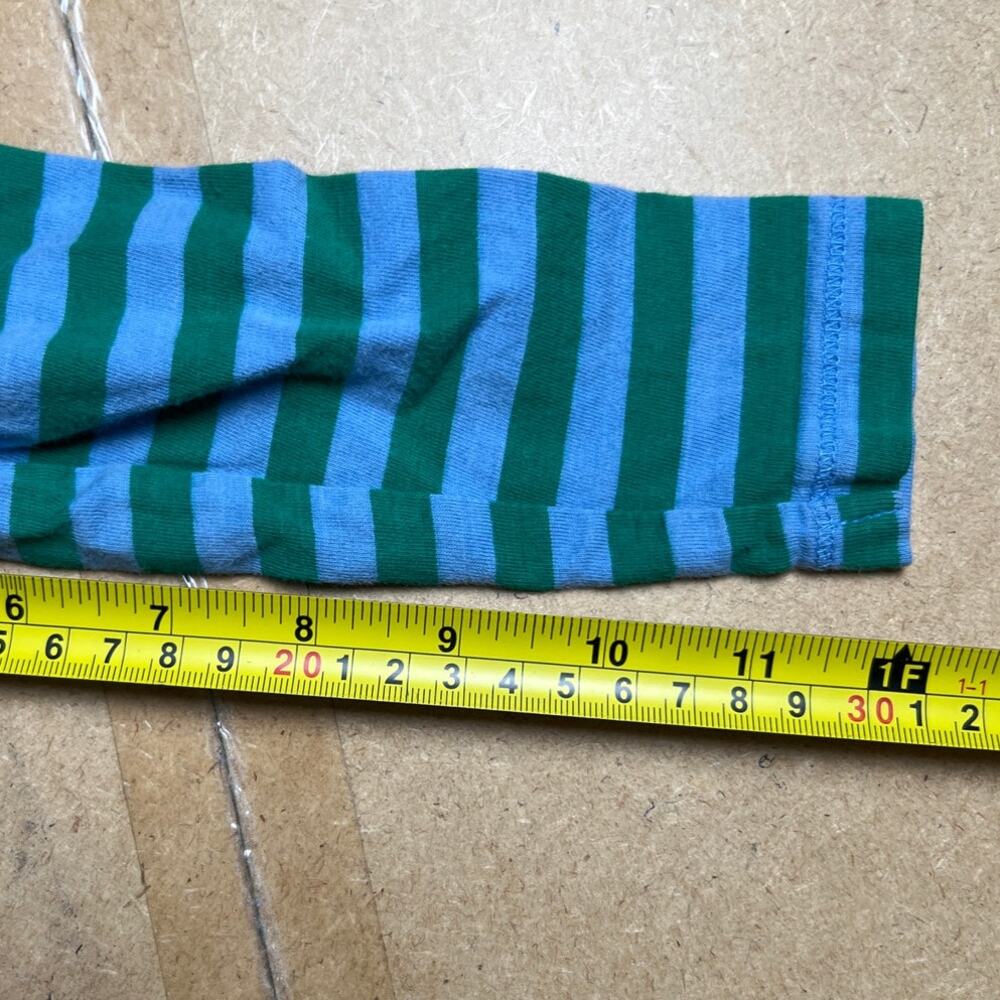 Leigh Tucker Willow Boys Striped Green and Blue Hooded Sweatshirt Size 4-5 - Picture 8 of 8